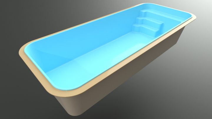 Premium 700 Fiberglass Pool – Granada / Mikonos
